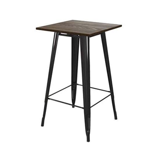 Fareham Metal Square Bar Table In Black Furniture in Fashion