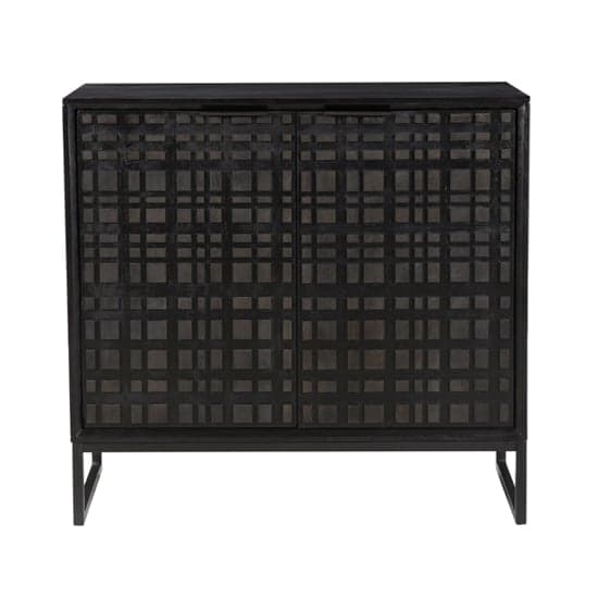 Fusion Small Mango Wood Sideboard With 2 Doors In Black_2