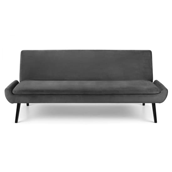 Gabby Velvet Sofabed In Grey With Black Tapered Legs_3