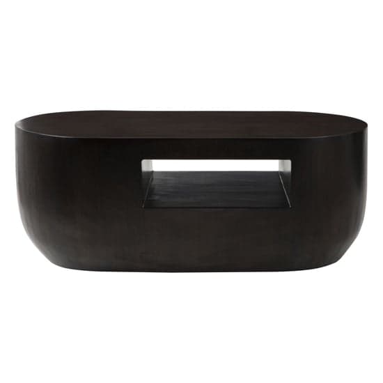 Gablet Oblong Design Wooden Coffee Table In Dark Brown_3