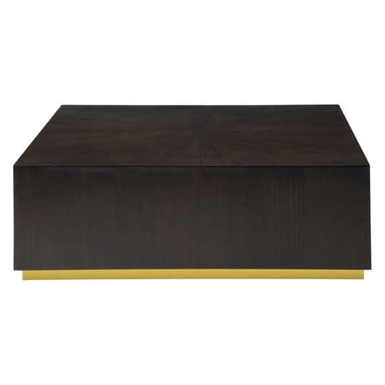 Gablet Square Wooden Coffee Table With Gold Base In Dark Brown_1