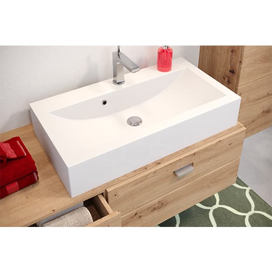 Gaep Wooden Wall Hung Vanity Unit With Basin In Artisan Oak_3