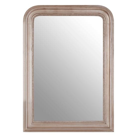 Gaita Rectangular Wall Bedroom Mirror In Matte Silver Frame_2