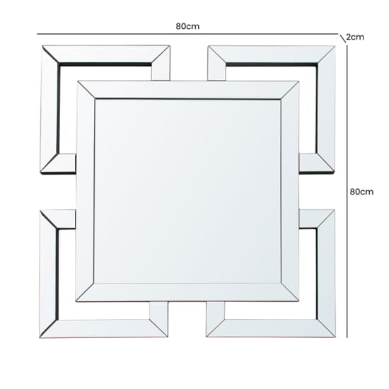 Galax Wall Mirror Square In Chrome Frame_3
