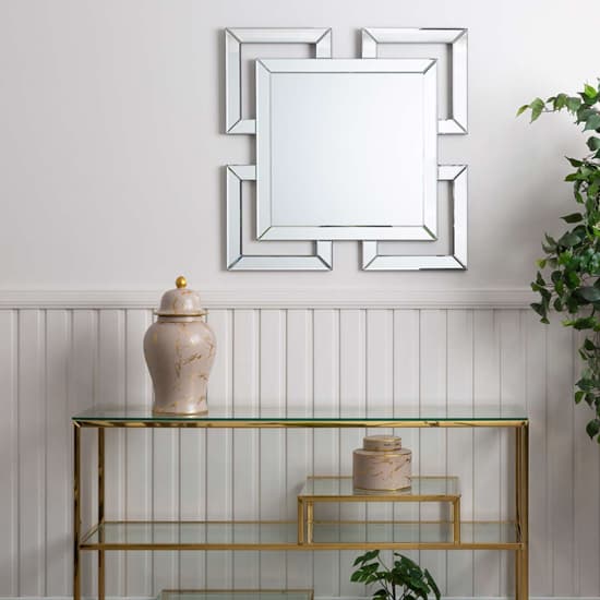 Galax Wall Mirror Square In Chrome Frame_4
