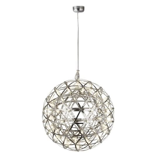 Galaxy LED Metal Small Ball Pendant Light In Chrome_1