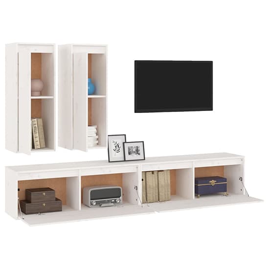 Galilee Solid Pinewood Entertainment Unit In White_4