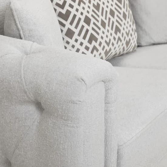 Grazed Fabric 2 Seater Sofa In Light Grey_3