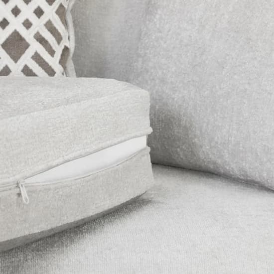 Grazed Fabric 2 Seater Sofa In Light Grey_5