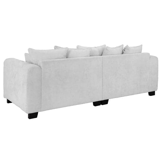 Grazed Fabric 4 Seater Sofa In Light Grey_2