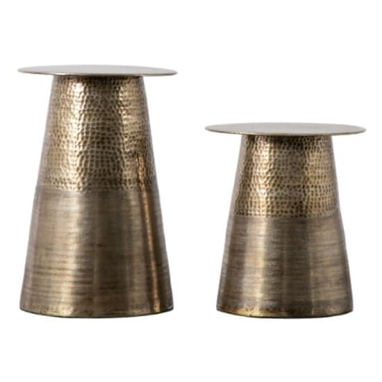 Ganglia Metal Set of 2 Side Tables In Antique Brass_2