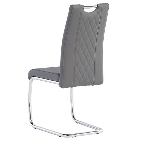 Gerbit Faux Leather Dining Chair In Grey_2