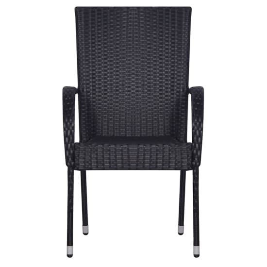 Garima Outdoor Grey Poly Rattan Dining Chairs In A Pair_3