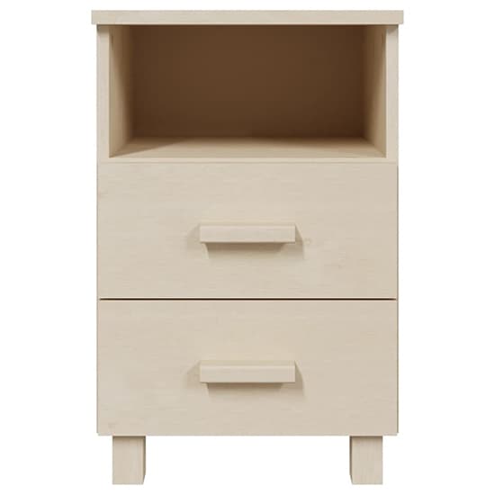 Garza Solid Pinewood Bedside Cabinet In Honey Brown_3