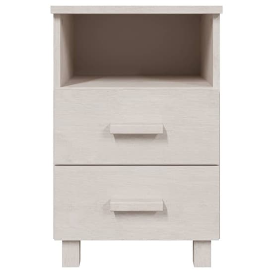 Garza Solid Pinewood Bedside Cabinet In White_3