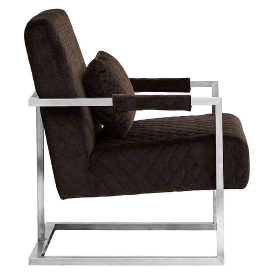 Gatbit Upholstered Velvet Armchair In Black_3