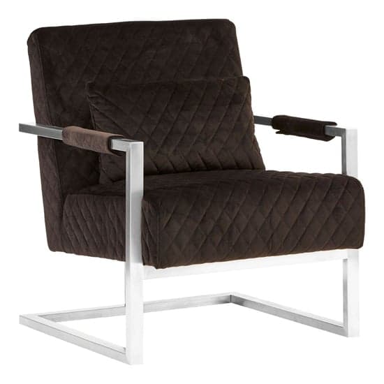 Gatbit Upholstered Velvet Armchair In Black_1