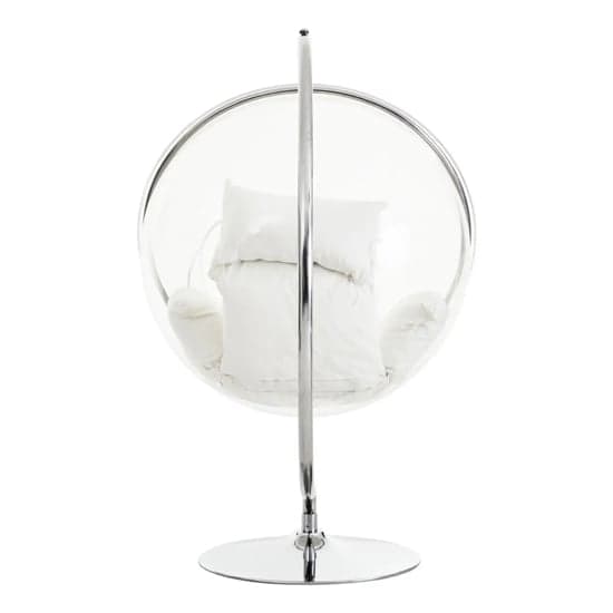Gazit Clear Swing Seat Hanging Chair With Cream Cushions_4