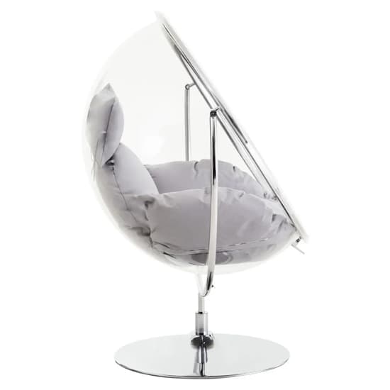 Gazit Clear Swing Seat Hanging Chair With Grey Cushions_3