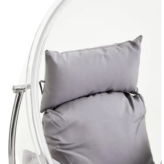 Gazit Clear Swing Seat Hanging Chair With Grey Cushions_5
