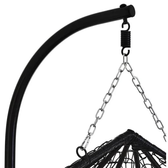 Gazit Outdoor Double Hanging Chair With Round Base In Black_5