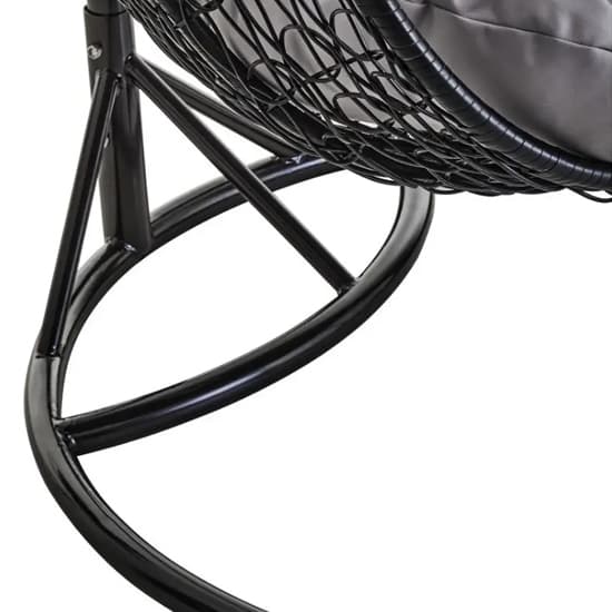 Gazit Outdoor Double Hanging Chair With Round Base In Black_8