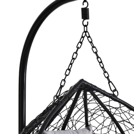 Gazit Outdoor Double Hanging Chair With U Shaped Base In Black_5