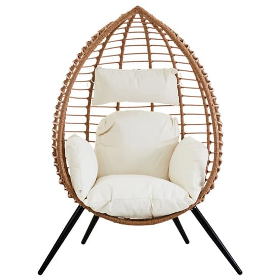 Gazit Outdoor Egg Design Seating Chair In Natural Rattan Effect_2