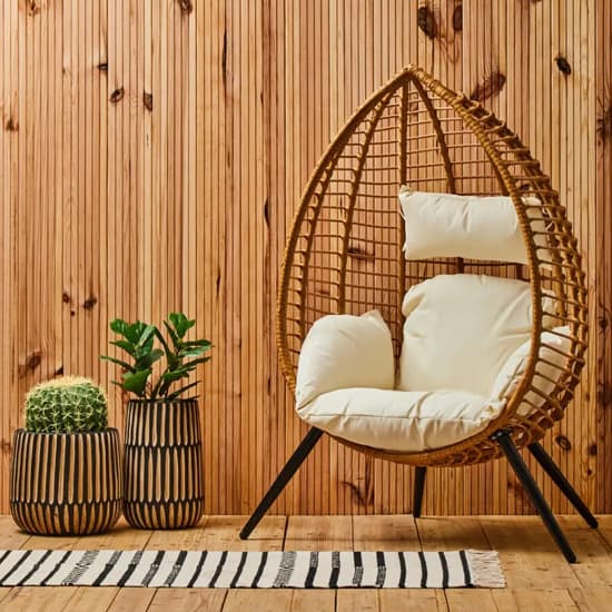 Gazit Outdoor Egg Design Seating Chair In Natural Rattan Effect_7