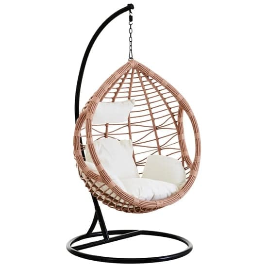 Gazit Outdoor Single Hanging Chair With Cut Out Sides In Natural_1