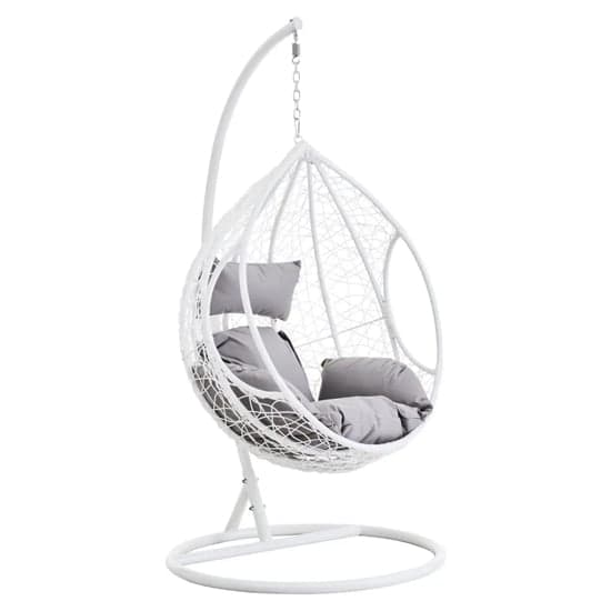 Gazit Outdoor Single Hanging Chair With Cut Out Sides In White_1