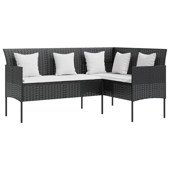Gazit Poly Rattan L-Shaped Couch Sofa With Cushions In Black_2