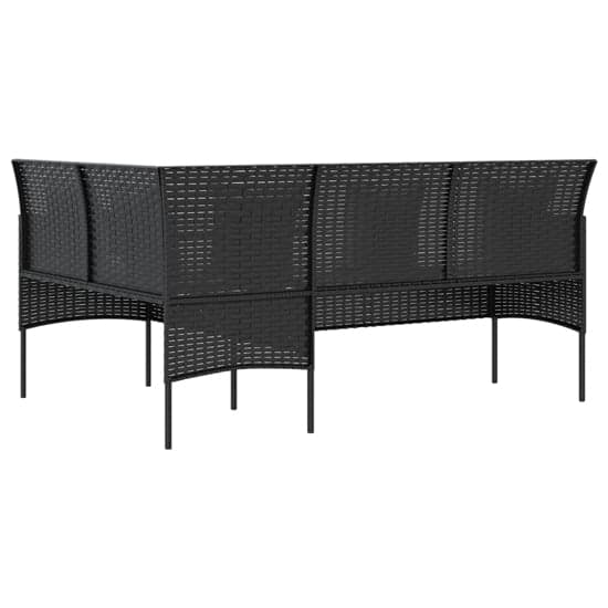 Gazit Poly Rattan L-Shaped Couch Sofa With Cushions In Black_5