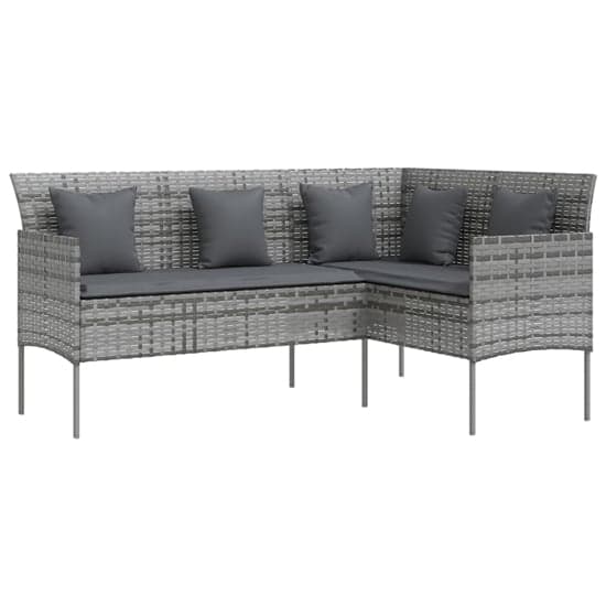Gazit Poly Rattan L-Shaped Couch Sofa With Cushions In Grey_2