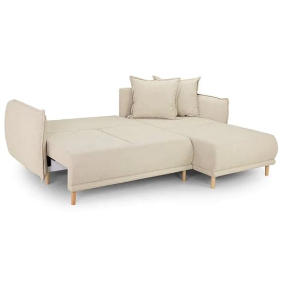 Gela Corner Fabric Sofa Bed In Beige_2