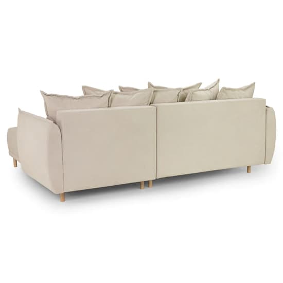 Gela Corner Fabric Sofa Bed In Beige_3
