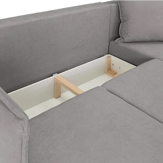 Gela Corner Fabric Sofa Bed In Grey_4