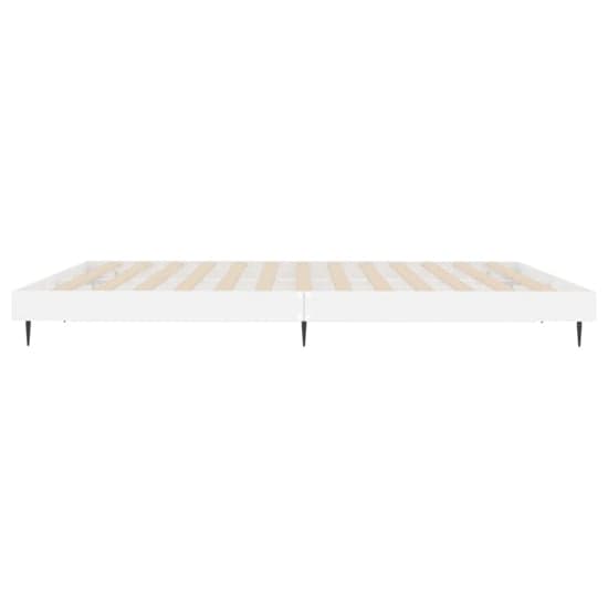 Gemma High Gloss Double Bed In White With Black Metal Legs_4