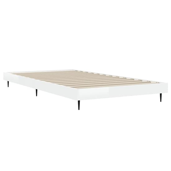 Gemma High Gloss Single Bed In White With Black Metal Legs_4