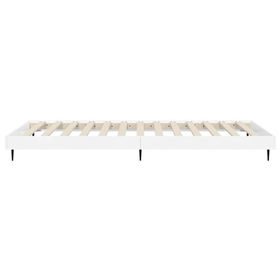 Gemma High Gloss Single Bed In White With Black Metal Legs_5