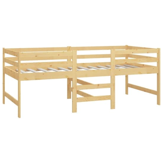 Gemma Solid Pine Wood Single Bunk Bed In Brown_3