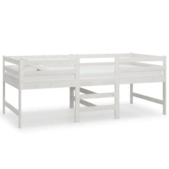 Gemma Solid Pine Wood Single Bunk Bed In White_2