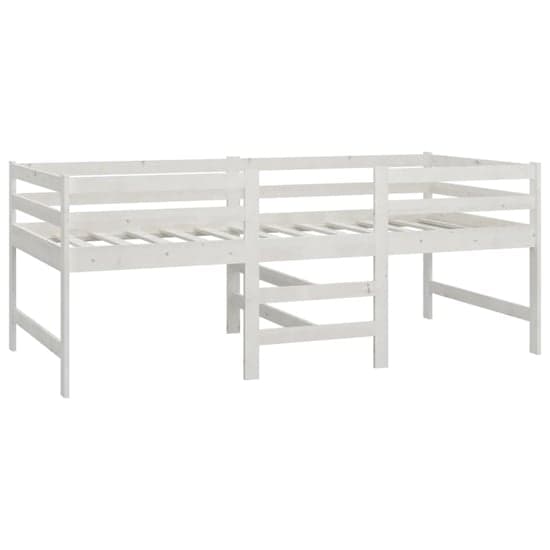 Gemma Solid Pine Wood Single Bunk Bed In White_3