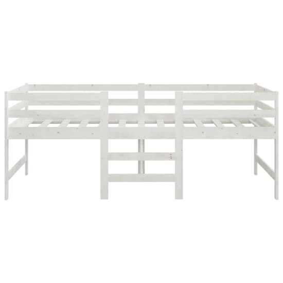 Gemma Solid Pine Wood Single Bunk Bed In White_4