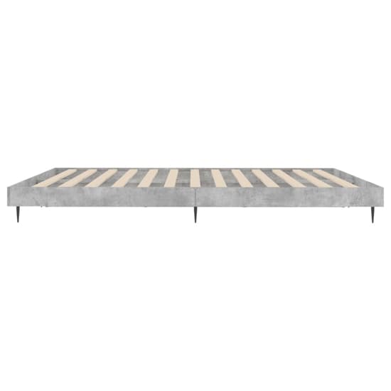 Gemma Wooden Double Bed In Concrete Effect With Black Legs_4