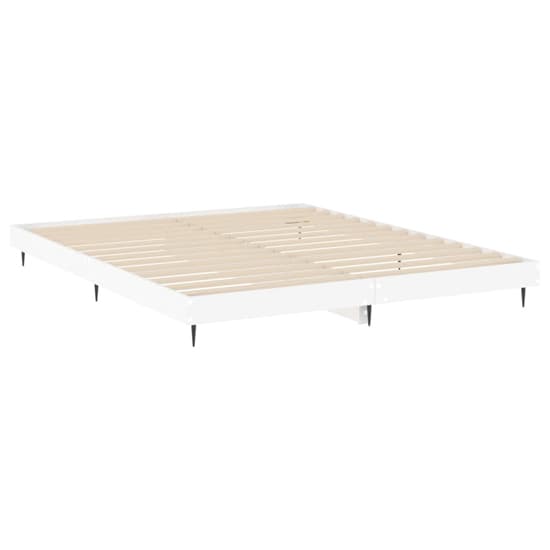 Gemma Wooden Double Bed In White With Black Metal Legs_3