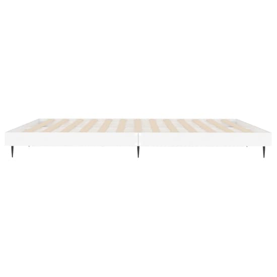Gemma Wooden Double Bed In White With Black Metal Legs_4