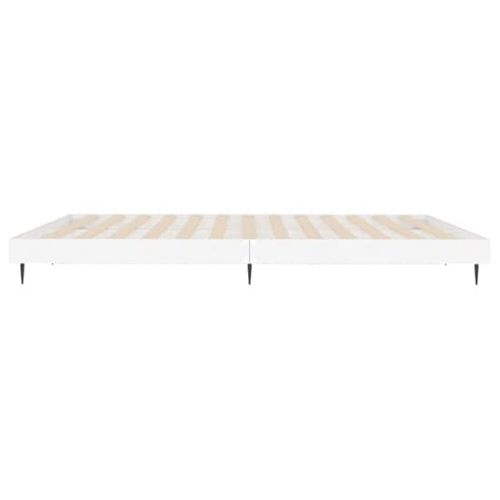 Gemma Wooden King Size Bed In White With Black Metal Legs_4