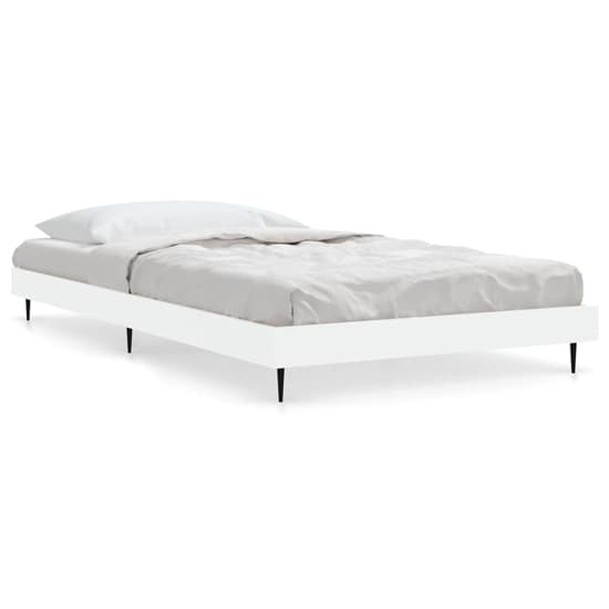 Gemma Wooden Single Bed In White With Black Metal Legs_2