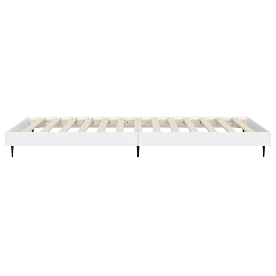 Gemma Wooden Single Bed In White With Black Metal Legs_4